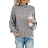 Sweater Female Autumn Winter Knitted Women Sweater Pullover Female Tricot Jersey Jumper Femme High Collar Women