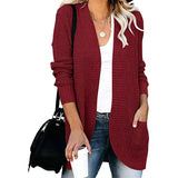 Toloer Exclusively For The Autumn And Winter New Ladies Fashion Long Sleeve Pocket Sweater Knit
