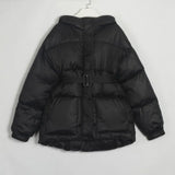 Women Jacket With Belt New Fashion Loose Parka Casual Soft Outwear Ladies Streetwear Winter Coat Female