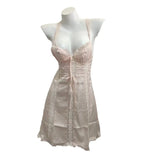 Pajamas Women Spring And Autumn Pure Breeze Summer Ice Silk Thin Small Breast With Chest Pads With Aja Syringe Aja Crotum