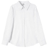 Toloer Senior Sense Stripe Shirt Female Light Ripe Wind Design Sense Minority Professional Temperament High-End Long Sleeve Shirt-Outfit