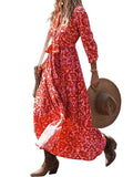 Toloer Spot 2024 Spring New Women's Fashion Print Holiday Wind Long Shirt Dress-Outfit