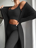 V-neck Temperament Commute Plush Short Pants Three-piece Suit Women's