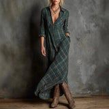 Early Spring Holiday Style Retro Collar Single Buckle Print Wide Swing Short