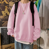 Colors Men's Hoodies Sweatshirts Autumn Casual Fleece Thicken Sweatshirt Winter Fashion Solid Oversized Pullovers