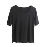 Modal T Shirt Women Summer Candy Color O Neck Basic Tshirts 9 Colors Tees for Ladies Ins Comfortable Female