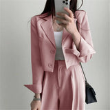 Toloer Suit Jacket Female 2024 Spring And Autumn Small Korean Fried Street New Version Of Casual Suit Jacket Female-Outfit
