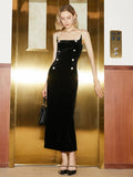 Sexy Spaghetti Strap Dress For Women Slash Neck Sleeveless Plain Mid A Line Dresses Female 2021 Summer Clothing
