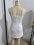 Women's Suspension Sleeveless Wapped Chest Dress Back