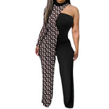 Independent Station New Fashion Printed One-Sleeved One-Sleeved Women's Trousers From Stock-Outfit