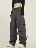 Toloer Design Sense Multi-Pocket Floor Cargo Pants Men And Women Loose Casual Versatile Wide Leg Pants Drop Feeling