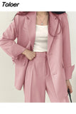 Women Blazer Elegant Fashion Casual Solid Color All-match Turndown Collar Chic Classic Clothing Blazer Spring Autumn NEW