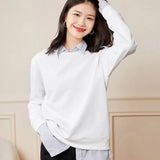Toloer Gram Heavy Solid Color Round Collar Large Size Hoodie With Both Male And Female Couples Hoodie Cotton Simple Head-Outfit