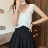 Color Cross Waistcoat Women Wearing Summer Slings New Deep V Bosom Sexy Hottie Sleeveless Top In