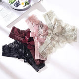 Sexy Lace Trousers Female Transparent Hollow Sex Fun Sports Low-Rise Without Scars Ladies Trousers