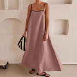 Bump Cotton Leprosy Sling Dress 2025 Spring And Summer