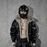 Brand Plus Velvet Double Hat Unique Design Hooded Jacket Autumn And Winter New Men's And Women's Loose Y2K
