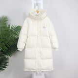 2022 Women's Down Jacket Long Winter Warm Snow Oversized Thick Casual Coat Female Hooded Long Sleeve Large Size Down