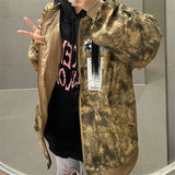 QWEEK Baseball College Jacket Women Harajuku Bomber Jacket Oversized Streetwear Fall Safari Style 2021 Fashion Y2k Zipper