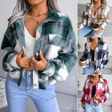 Real Autumn And Winter Lattice Lantern Long-Sleeved Coat Jacket Ins