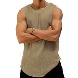 Men's Summer Thin Knitted Vests Men's Casual Solid Color New Knitwear