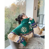 Women's Christmas Snowflake Turtleneck Sweater New Korean Casual Version Warm Thickened Knitting Pullovers