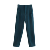 Workplace Women's Display High Waist Waist Suit Trousers 38 Color Reduced Age And Ankle