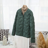 Autumn Winter New Round Collar Light White Duck Velvet Female Short Money Inside Outside Wear Warm Light Down Jacket Coat Tide-Outfit