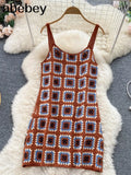 Dresses Knit Cut Out Dress Jurk Dames Beach Dresses for Women 2022 Strap Sleeveless Female Vestidos Mujer