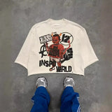 T-Shirt Five-Sleeved Loose Hip-Hop Top Tide Brand