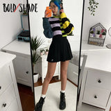 Bold Shade 90s Fashion Grunge Stripe Sweaters E-girl Harajuku Knitting Women Long SLeeve Jumpers Fall Winter Streetwear