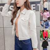 Women Denim Jacket For Women Coat Jacket Single Breasted Short Denim Female Jacket Coats 2023