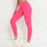 Toloer Embarrassment Line Peach Hip Fitness Yoga Pants Waist Cross Hollow Out Tight Sports Fitness Pants-Outfit