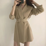 Toloer Suit Jacket Female Net Red 2024 Spring Suit Female Jacket Chic Black Korean Version Of The British Wind Casual Female-Outfit