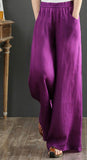 Of Spain Leftover Prices Summer Thin Nine-Point Broad Leg Pants Women High Waist Mouth Loose Cotton Leisure