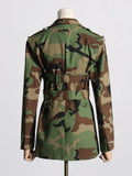 Toloer 2024 New Street Hipster Camouflage Print Blazer Women's Waist Show Slim Long-Sleeved Suit Jacket-Outfit