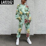 New Women's Digital Printed Grass Pattern Suit Autumn and Winter