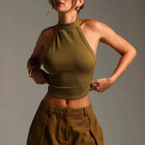 Temperament Famous Woman's Shoulder Solid Color Loose Long-Sleeved Sweater Trousers Set Two Sets Of