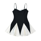 And White Sling Dress 2025 Spring And Summer Sexy Dew Hot Girl Maid Mini