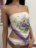 Holiday Fashion Fashion Floral Print More Wearing A Word Collared Stairy Square Towel Wrapped In Bra Hottie Irregular Body Repair