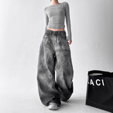 Micro-Tight Jeans Women Autumn New Retro Hottie Slimming High-Sight Belt Splicing Pants