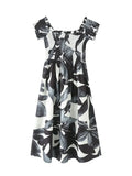 New Fashion Sexy Collar Bubble Sleeve Casual Fashion Dress Dress Dress