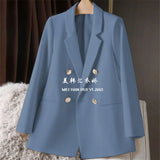 Toloer Suit Jacket Female Spring And Autumn 2024 New Small Spring And Autumn Suit Jacket Temperament Korean Version Casual Women-Outfit