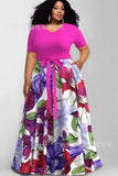Size Casual Dress New Women's Dress With Fashion Printing And Color Impact Dress-Outfit