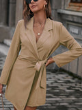 Autumn And Winter New Tice With Belt Top Loose Candy Color Long