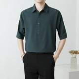 Men's Polo Short-Sleeved Shirts, Casual Breathable Lapels, Slimming And Stylish Vintage T-Shirts For Men.-Outfit