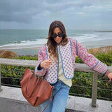 2024 Autumn / Winter 202 New Women's Street Fashion Double-Sided Printed Cotton Jacket W063 2765-Outfit