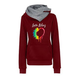 Winter Print Hoodies Women 2021 Fashion Pocket Long Sleeve Fleece Warm Pullovers Tops Female Plus Size Casual