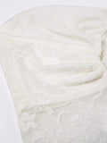 Lace See through Backless Tie Up Bandeau Top-Outfit