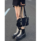 Chain Link Edge Shoulder Bag-Outfit